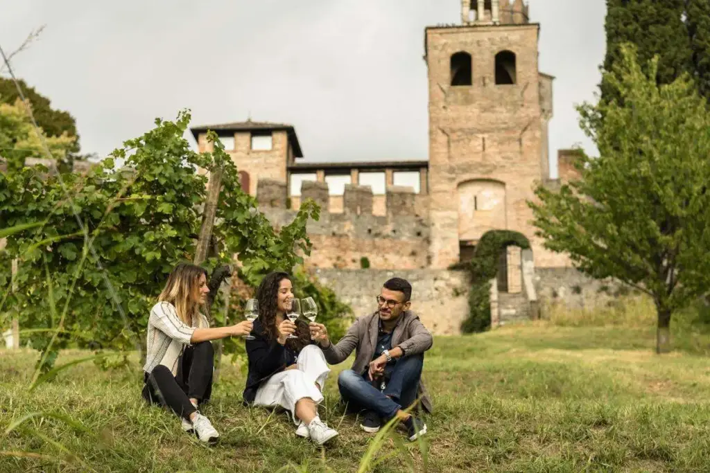 Il castello San Salvatore a Susegana (TV) 15 Brindisi vigneti