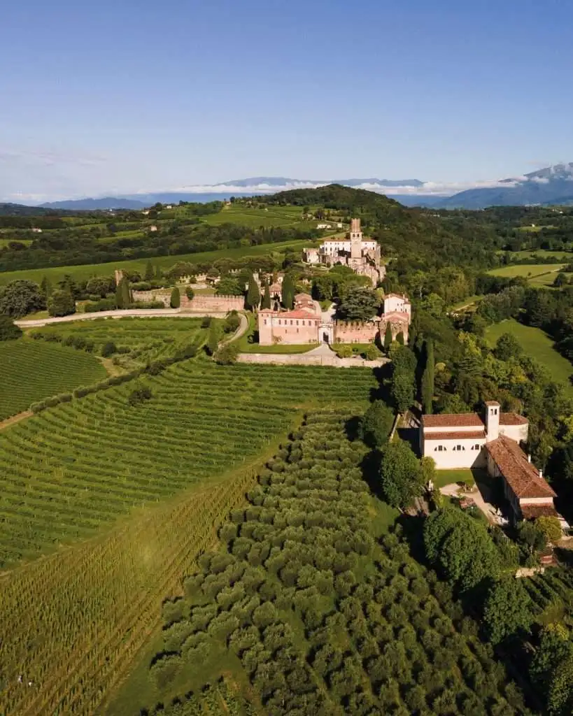 Il castello San Salvatore a Susegana (TV) 14 Aerea castello vigneti 1