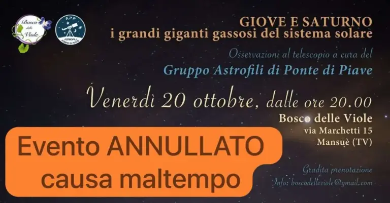 SIDERA Dalle radici alle stelle – venerdì 20 ottobre – EVENTO ANNULLATO