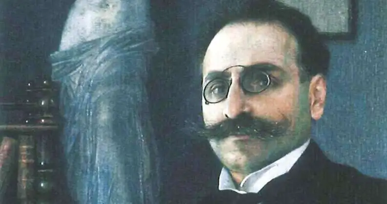 Il Museo di Villa Lattes di Istrana 15 Particolare del ritratto di Bruno Lattes Villa Tamagnini Lattes a Istrana TV