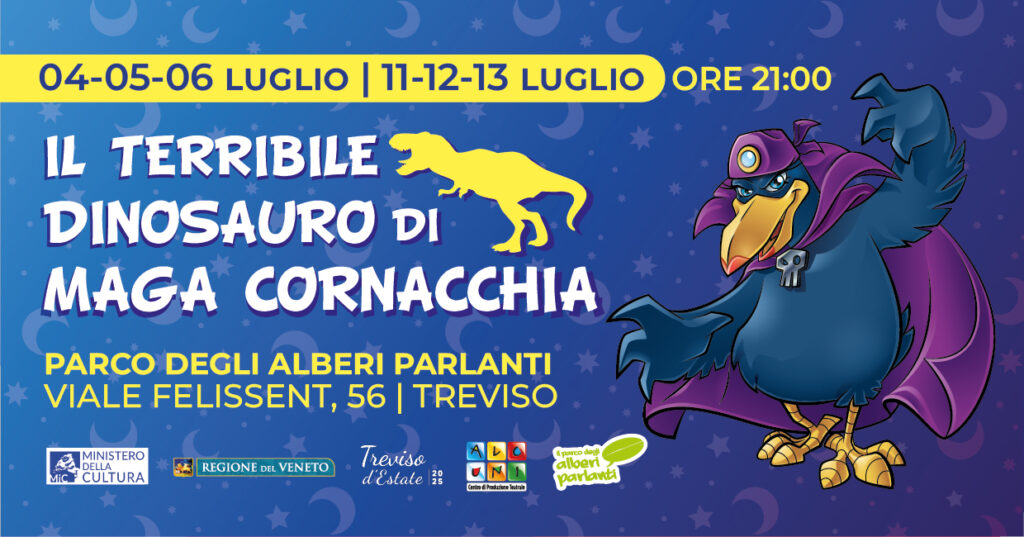 Cartolina 10x20 Il terribile dinosauro di Maga Cornacchia 1